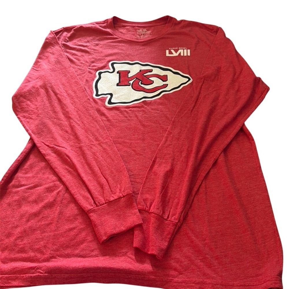 Majestic Threads Kansas City Chiefs Travis Kelce Super‎ Bowl LVII Shirt XL NWT